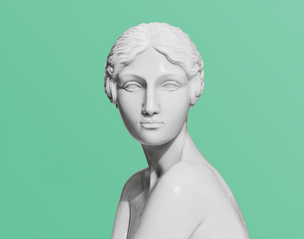 Nymphaea, Marble Statue